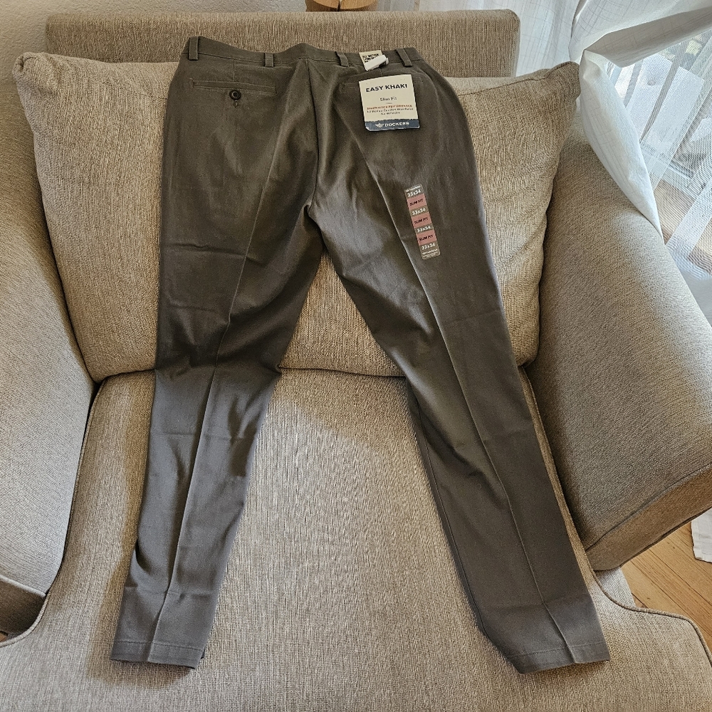 New Dockers Easy Khaki 33x34 Mens Pants Slim Fit